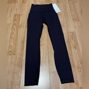 Lululemon Black Athletic High Rise Leggings Wunder Train HR Tight 25” Size 0